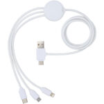 Pure 5-in-1 charging cable with antibacterial additive – White front view