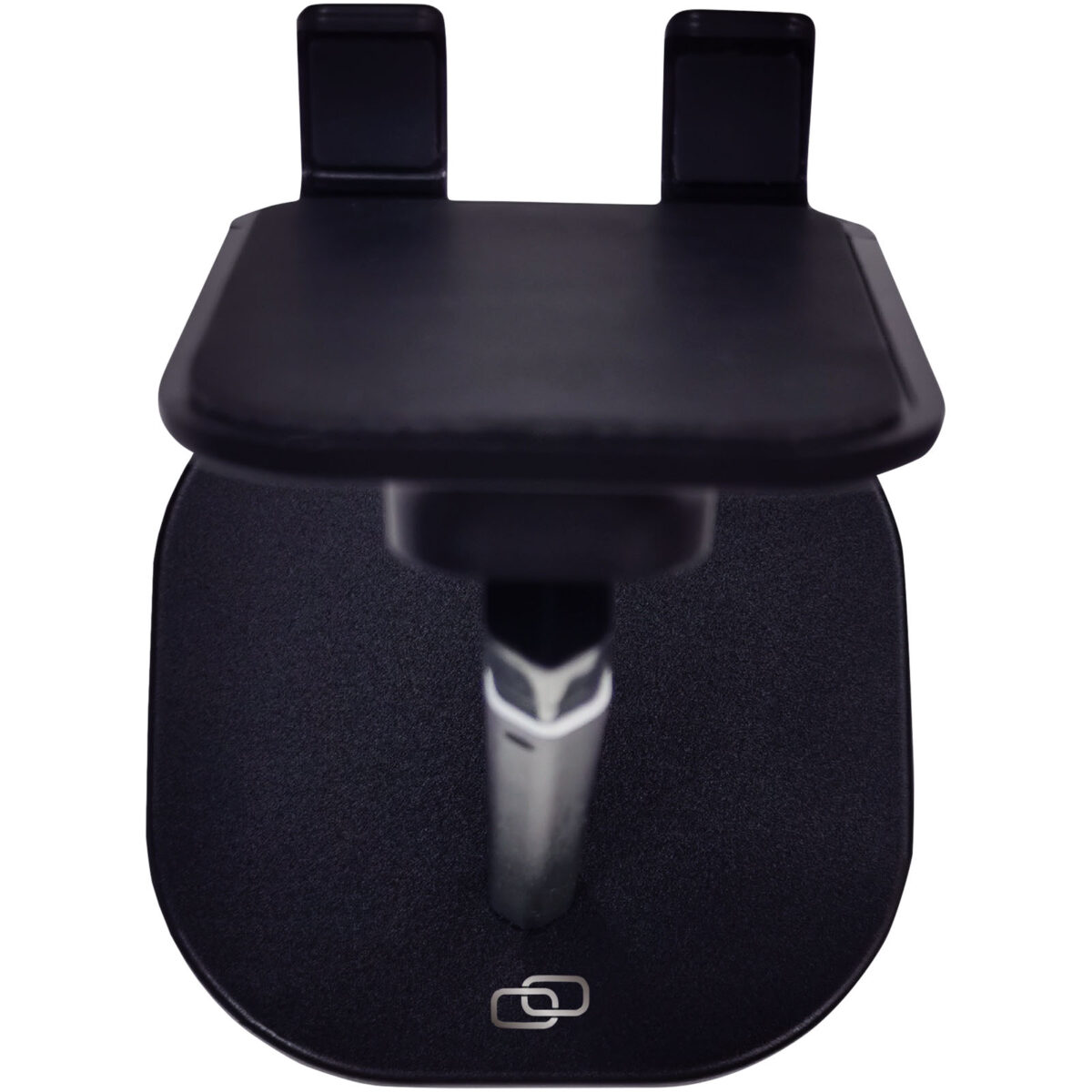 Rise phone/tablet stand – Solid black back view