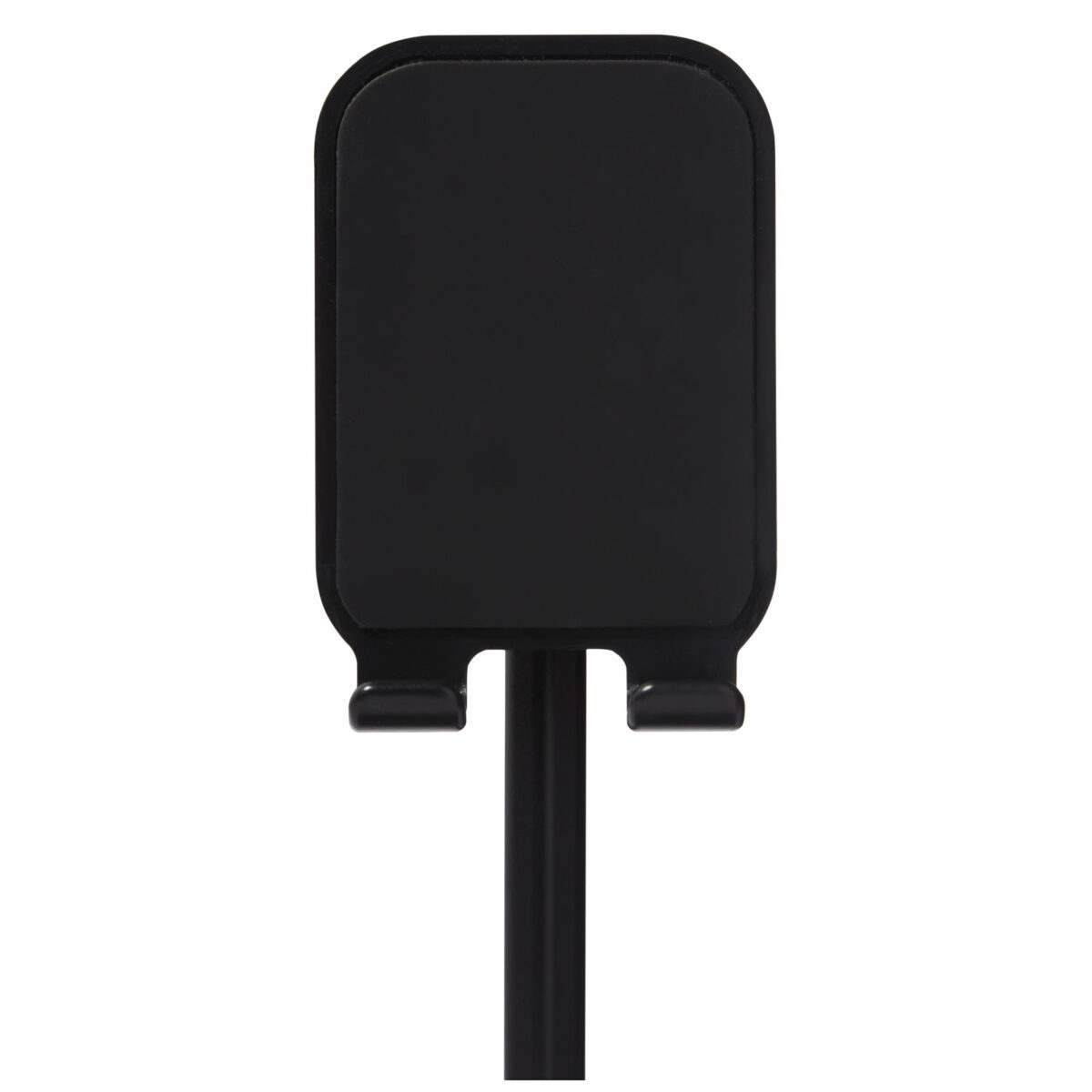 Rise phone/tablet stand – Solid black front view