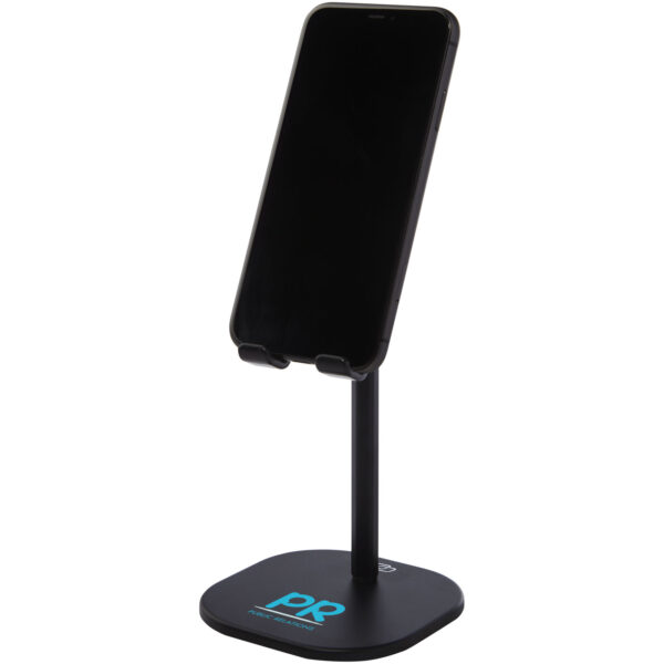 Rise phone/tablet stand – Solid black with logo