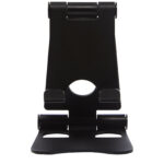 Rise foldable phone stand – Solid black front view