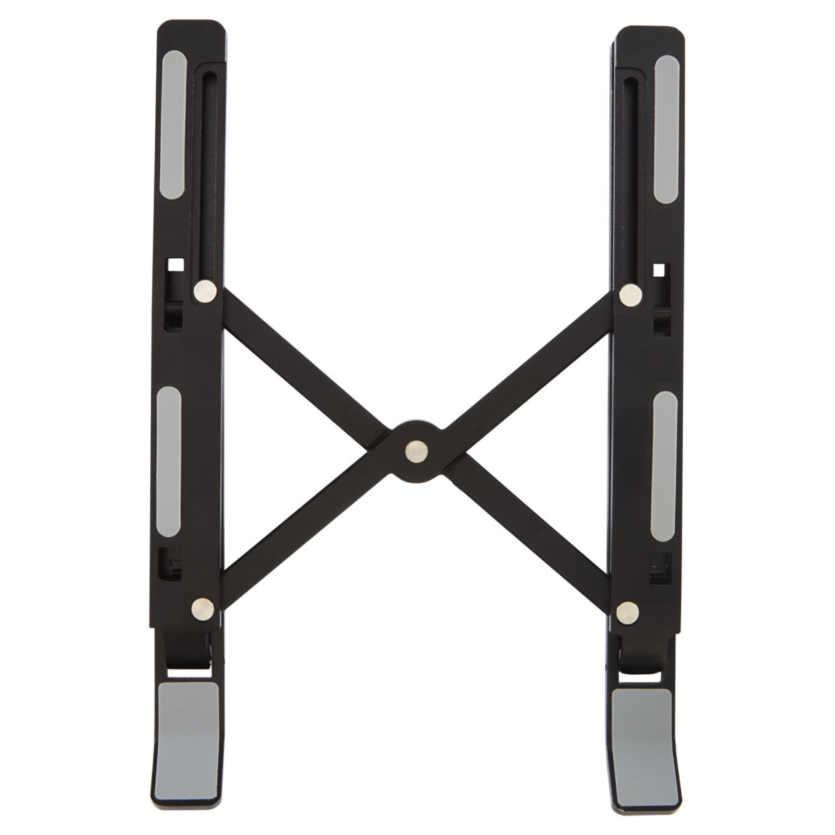 Rise foldable laptop stand – Solid black front view