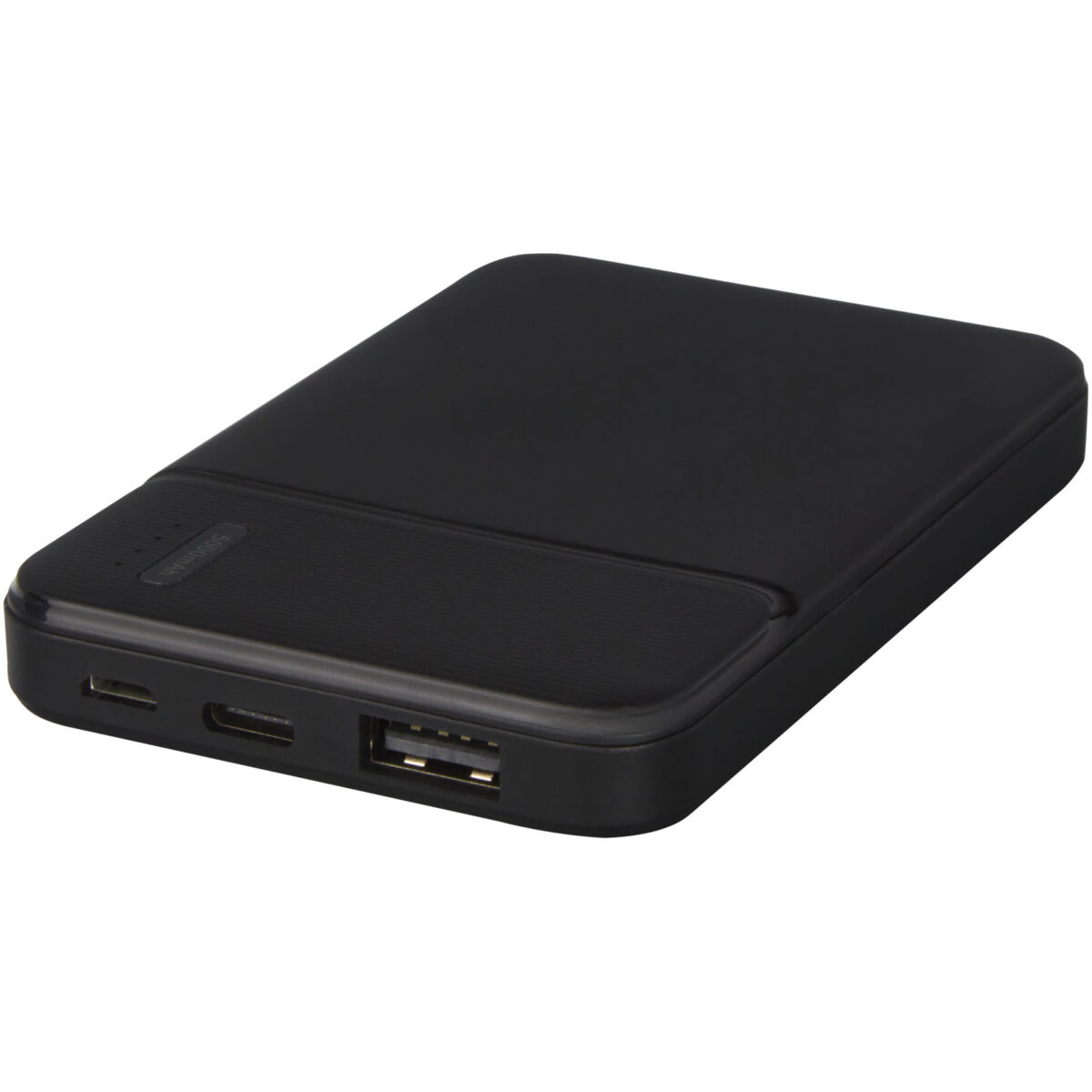 Loop 5000 mAh recycled plastic power bank – Solid black extra view