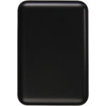 Gleam 5000 mAh ultra slim light-up power bank – Solid black front view