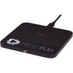 Hybrid 15W premium wireless charging pad – Solid black with logo