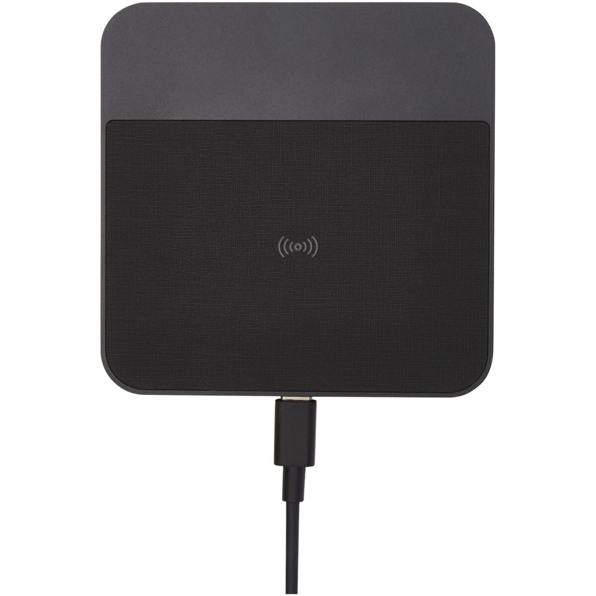 Hybrid 15W premium wireless charging pad – Solid black front view