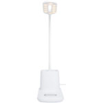 Bright desk lamp and organizer with wireless charger – White front view