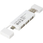 Mulan dual USB 2.0 hub – White back view