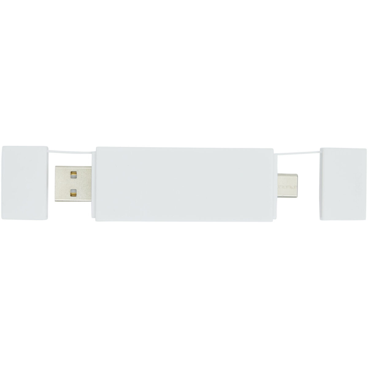Mulan dual USB 2.0 hub – White front view