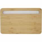 Medake 10W bamboo wireless charger – Beige front view