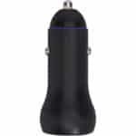 Pilot dual 55W USB-C/USB-A car charger – Solid black front view