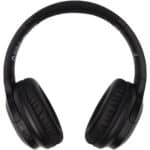 Loop recycled plastic Bluetooth® headphones – Solid black front view