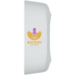 Stark 2.0 3W mini RCS recycled plastic Bluetooth® speaker – White with logo
