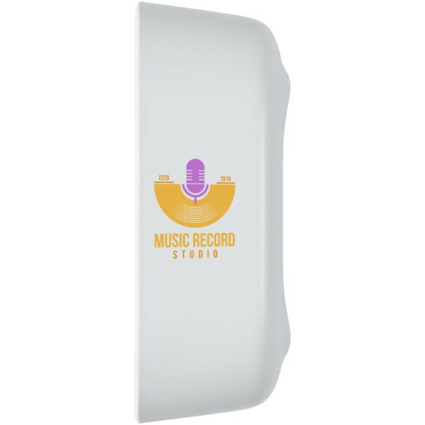 Stark 2.0 3W mini RCS recycled plastic Bluetooth® speaker – White with logo