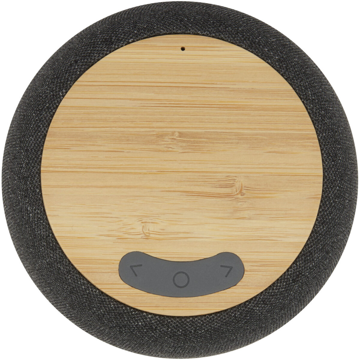 Ecofiber bamboo/RPET Bluetooth® speaker and wireless charging pad – Natural front view