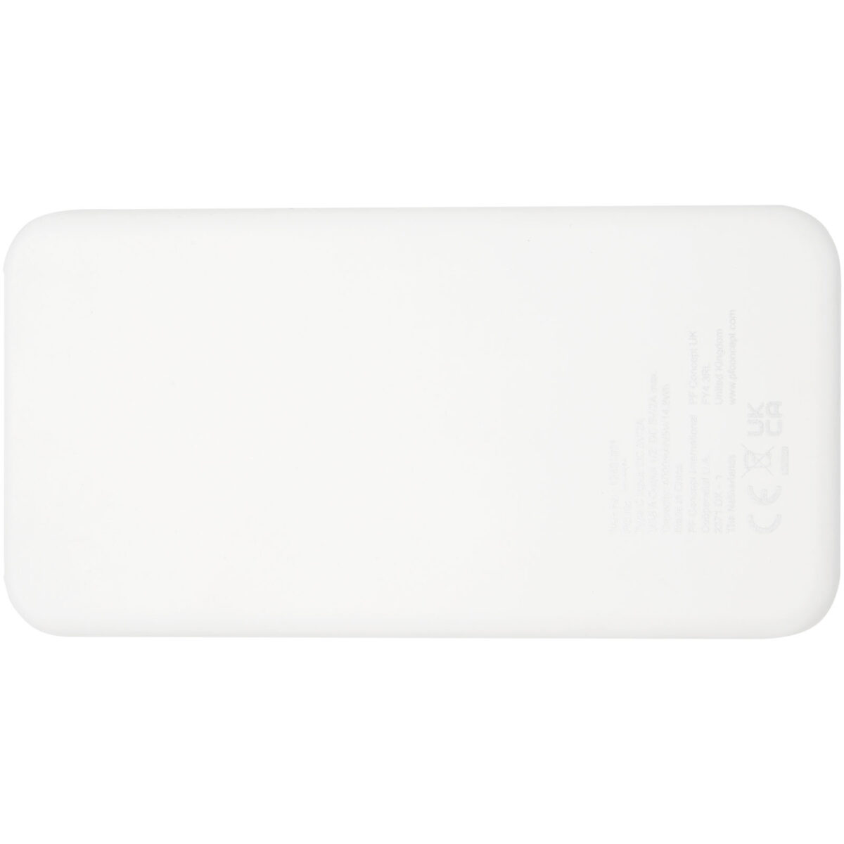 Slender 4000 mAh slim dual power bank – White back view