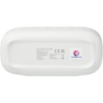 Stark 2.0 5W recycled plastic IPX5 Bluetooth® speaker – White with logo