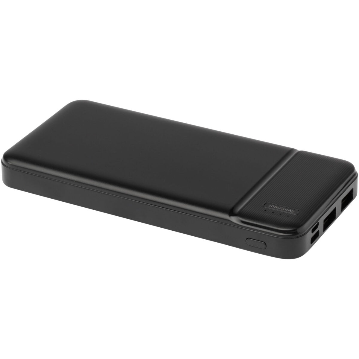 Loop 10.000 mAh recycled plastic power bank – Solid black extra view
