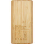 Tulda 20.000 mAh bamboo power bank – Natural back view