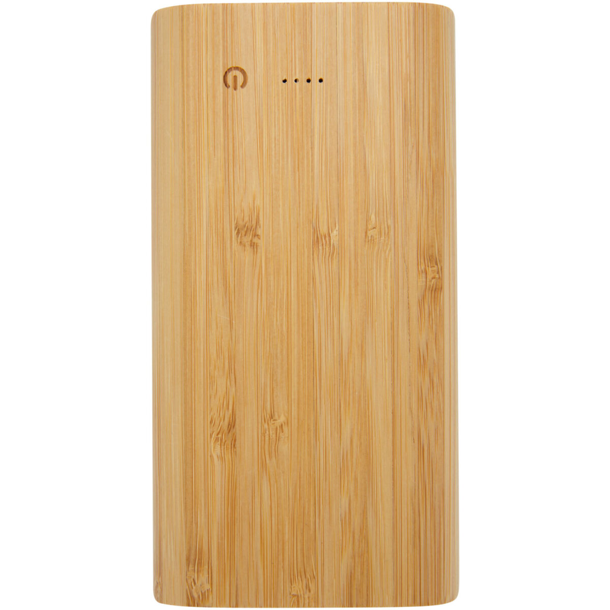 Tulda 20.000 mAh bamboo power bank – Natural front view