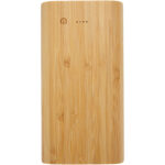 Tulda 20.000 mAh bamboo power bank – Natural front view