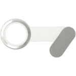Hook recycled plastic desktop phone holder – White back view