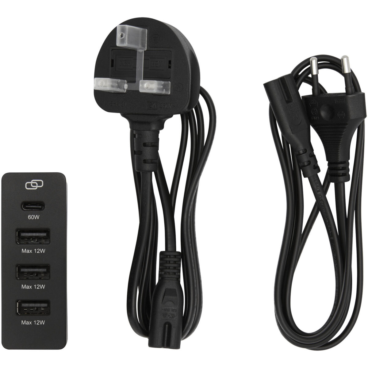 ADAPT 72W recycled plastic PD power station – Solid black extra view