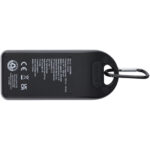 Omni 3W IPX4 RCS recycled plastic Bluetooth® speaker – Solid black back view