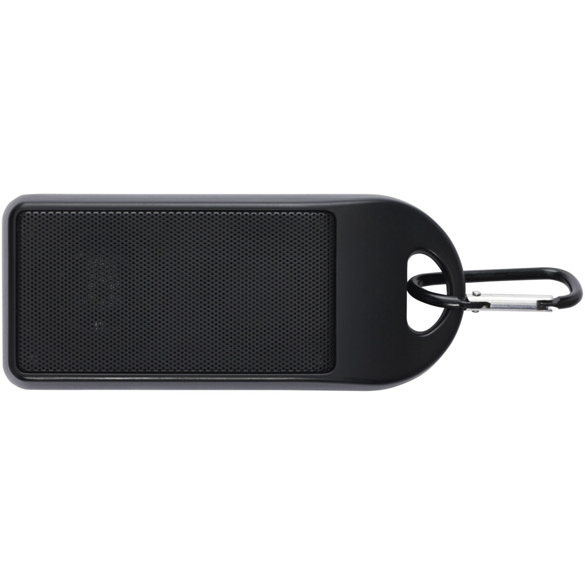 Omni 3W IPX4 RCS recycled plastic Bluetooth® speaker – Solid black front view
