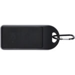 Omni 3W IPX4 RCS recycled plastic Bluetooth® speaker – Solid black front view