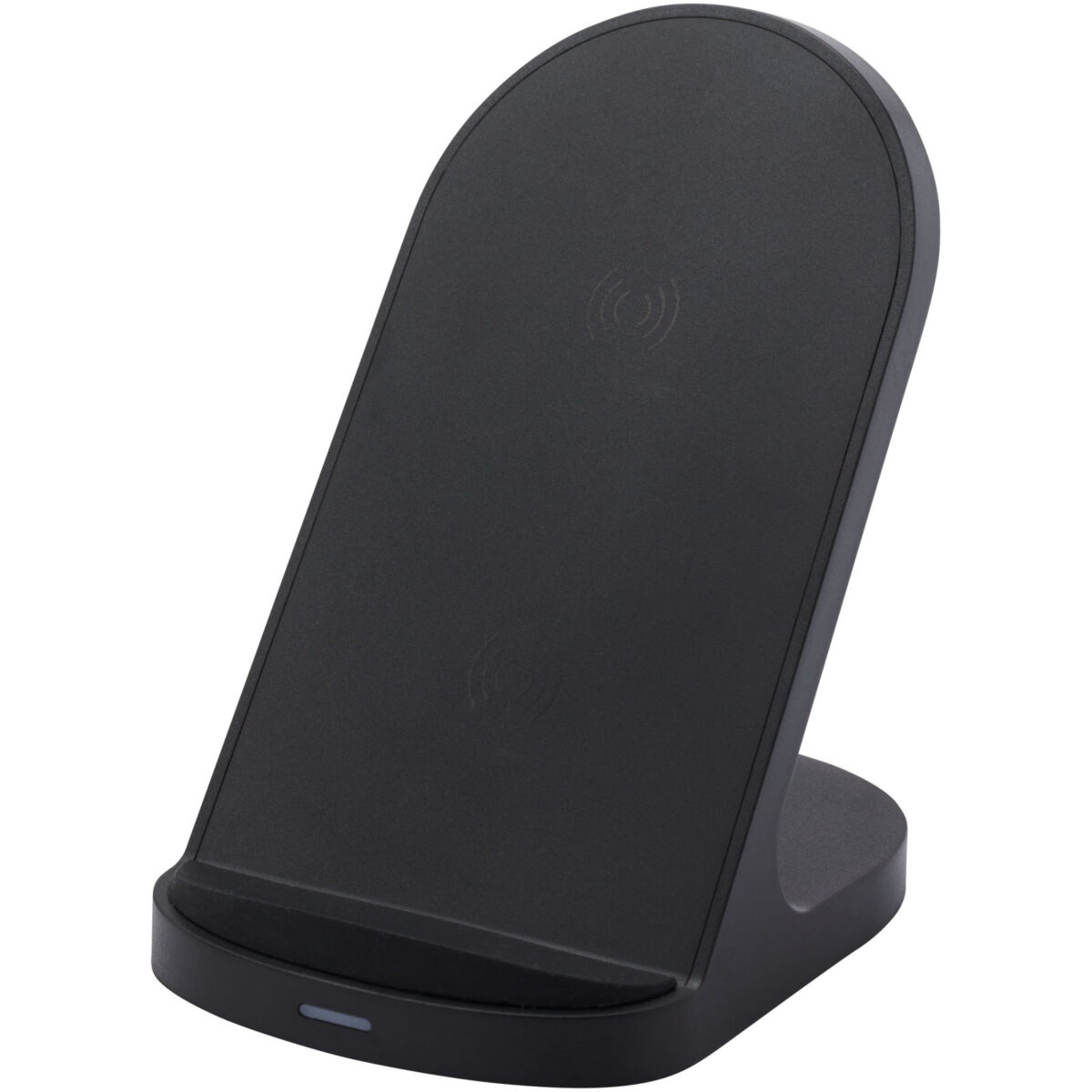 Loop 15W dual coil RCS recycled plastic wireless charging stand – Solid black extra view