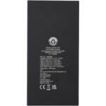 Connect 5000 mAh recycled aluminium power bank – Solid black back view