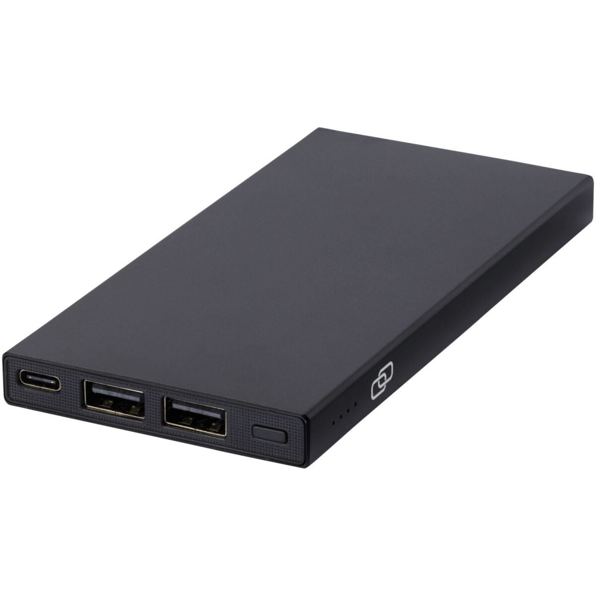 Connect 5000 mAh recycled aluminium power bank – Solid black extra view