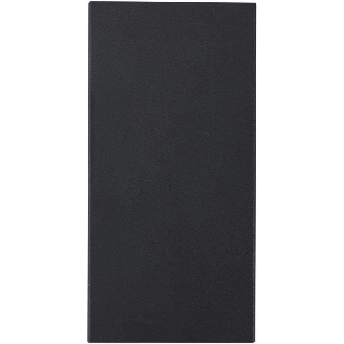 Connect 5000 mAh recycled aluminium power bank – Solid black front view
