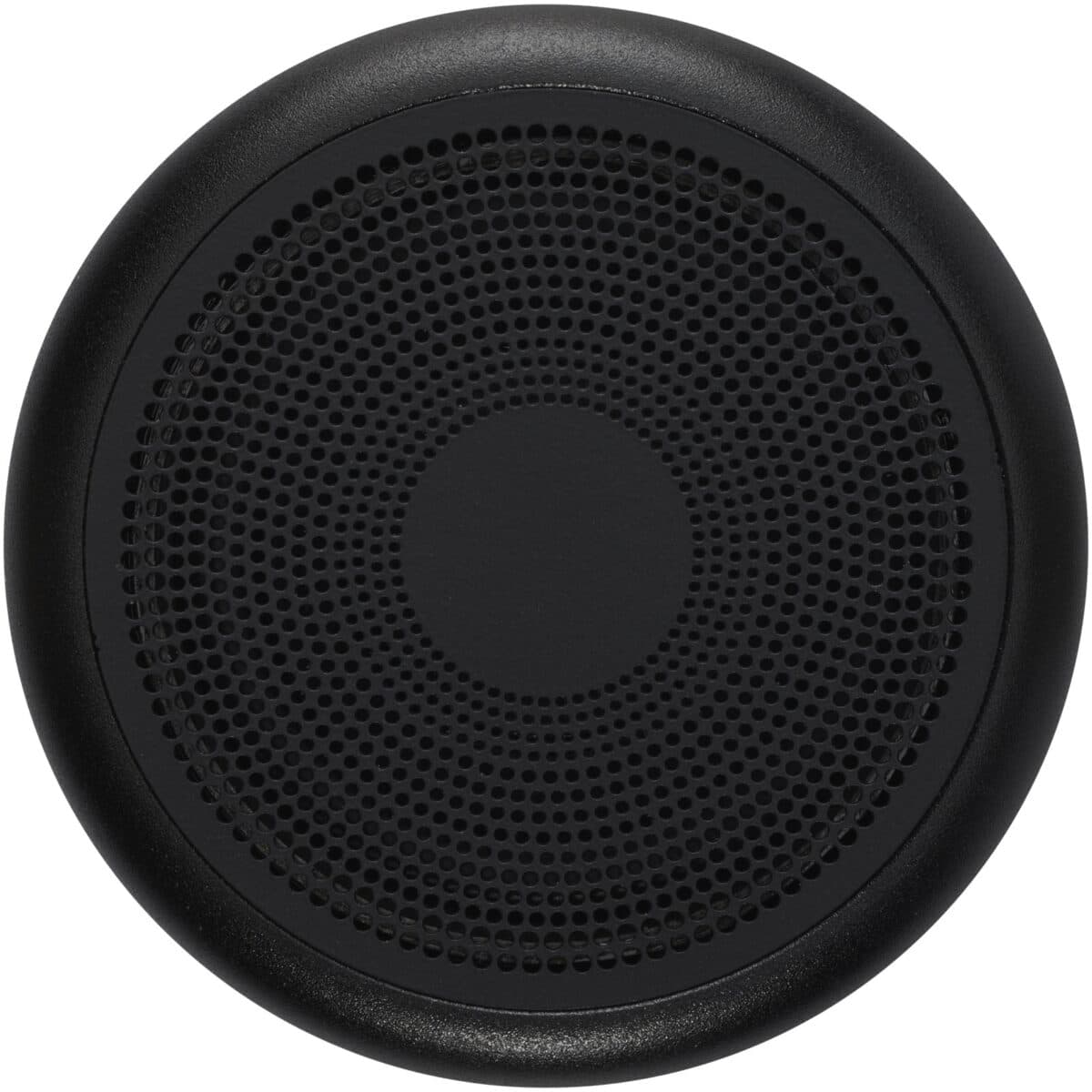 Rise 3W RCS recycled aluminium Bluetooth® mini speaker – Solid black front view