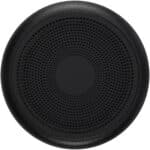 Rise 3W RCS recycled aluminium Bluetooth® mini speaker – Solid black front view