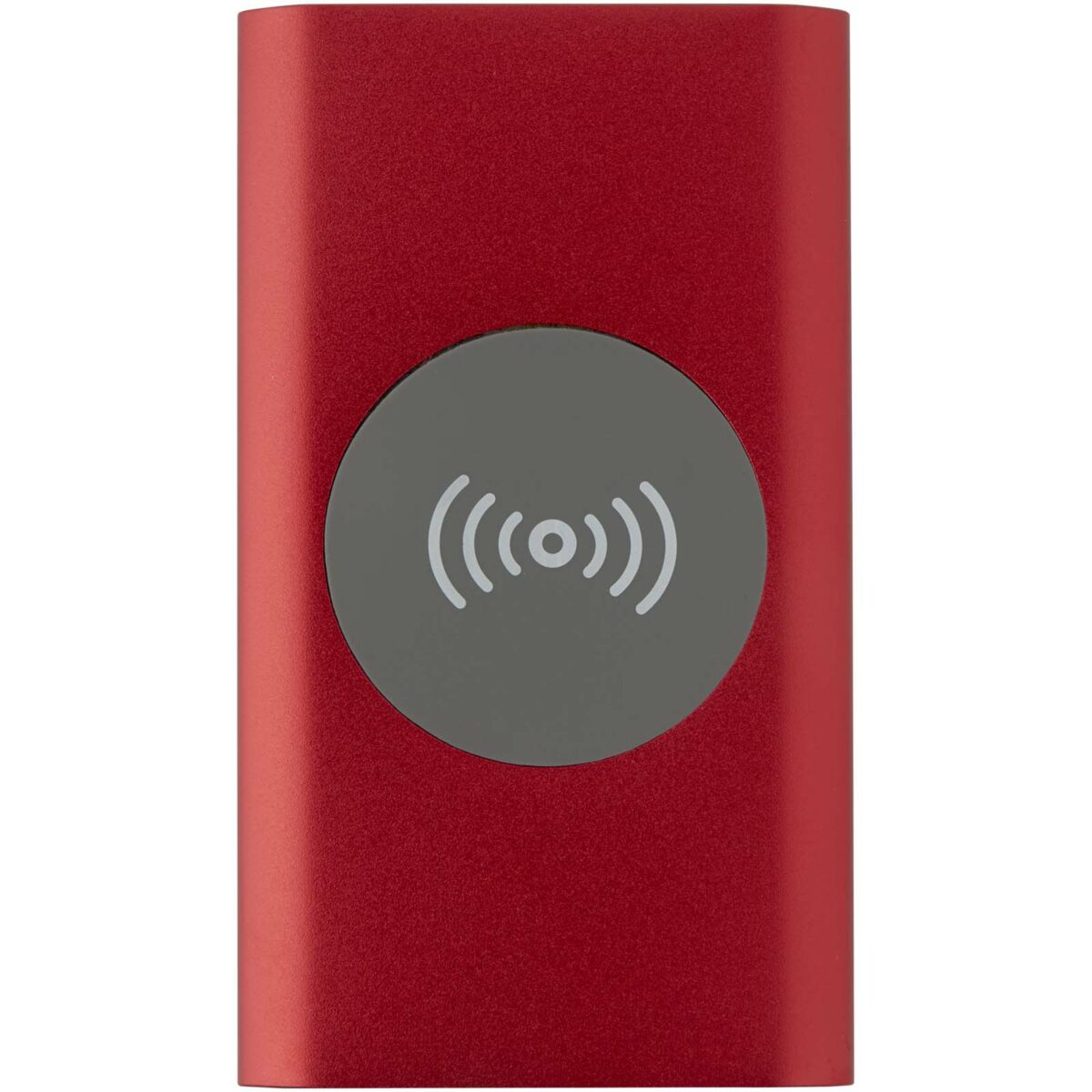 Juice 4000 mAh Type-C recycled aluminium wireless power bank – Red front view