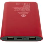 Juice 8000 mAh Type-C recycled aluminium wireless power bank – Red extra view
