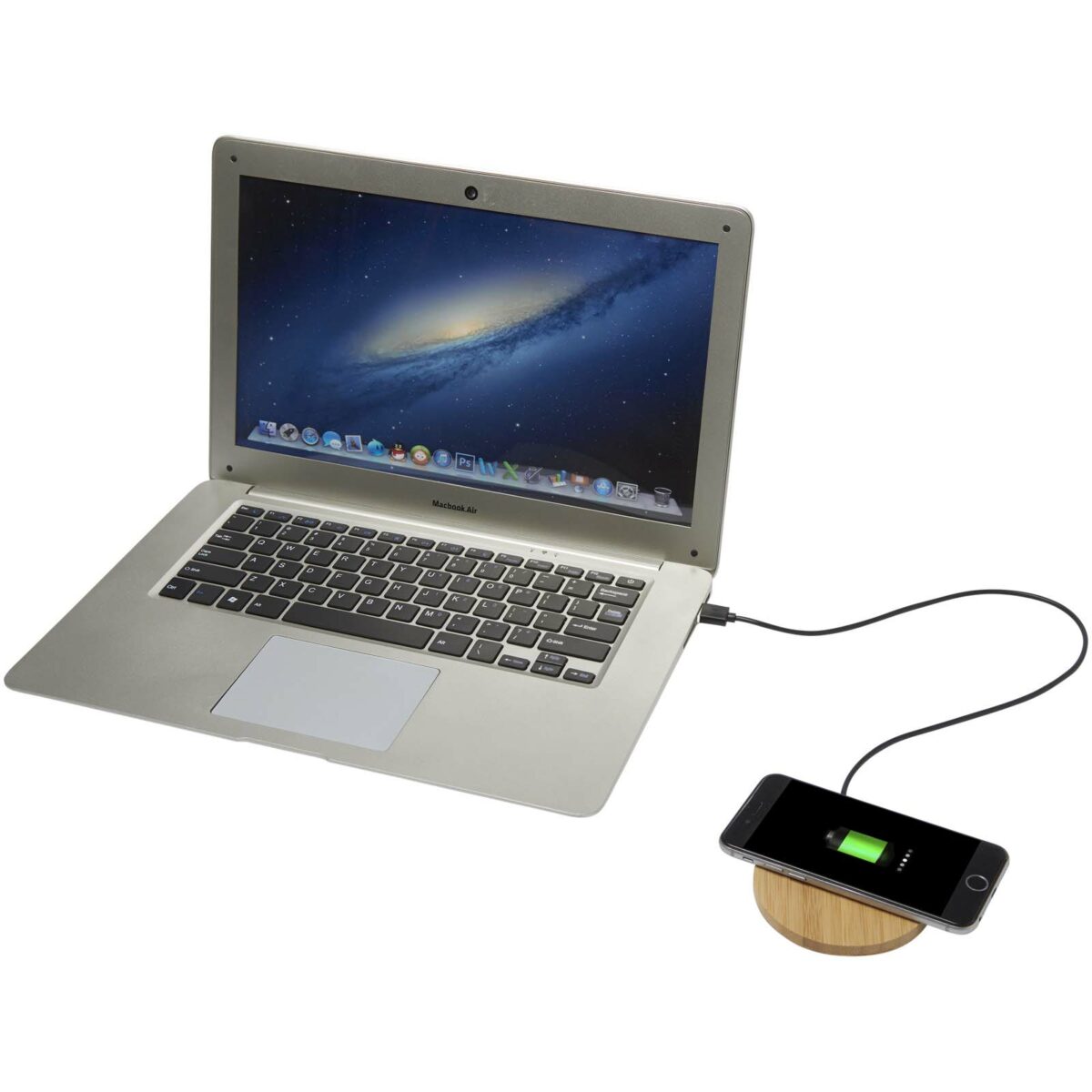 Essence 15W bamboo wireless charging pad – Wood extra view