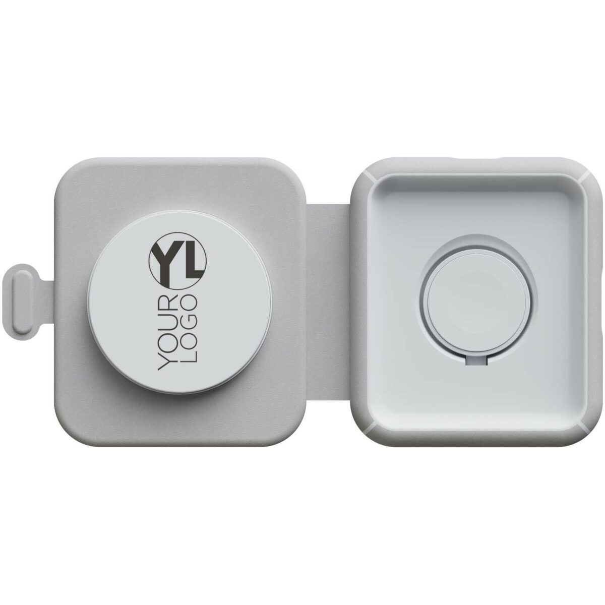 Xtorm XWF21 15W foldable 2-in-1 wireless travel charger – Grey with logo