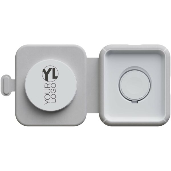 Xtorm XWF21 15W foldable 2-in-1 wireless travel charger – Grey with logo