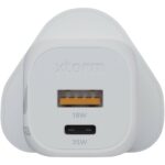 Xtorm XEC035G GaN² Ultra 35W wall charger - UK plug – White front view