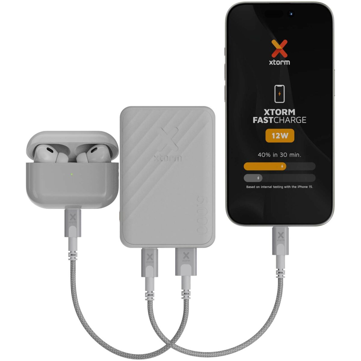Xtorm XG205 Go2 12W 5.000 mAh fast charge power bank – White extra view