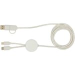 Citala 5-in-1 recycled plastic 150 cm data sync and 27W fast charge cable – White front view