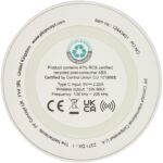 Freal 15W recycled plastic wireless charging pad – White back view