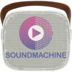 Diya 3W wireless recycled plastic speaker – White with logo