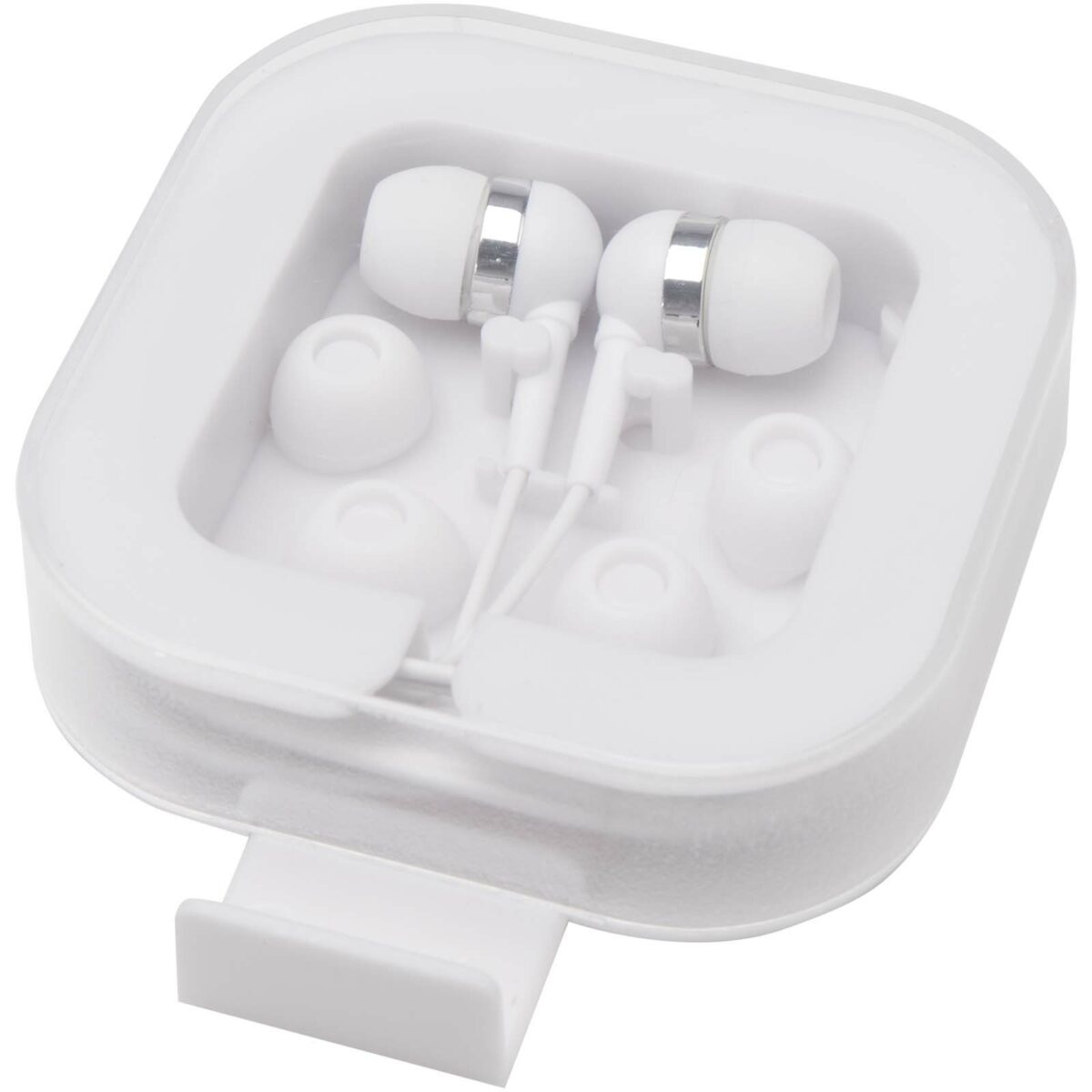 Dofida wired Type-C earbuds with recycled plastic storage box – White extra view