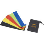 Crane resistance elastic fitness bands – Solid black with logo