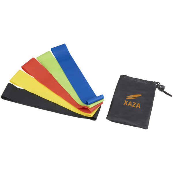 Crane resistance elastic fitness bands – Solid black with logo