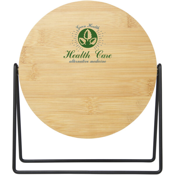 Hyrra bamboo standing mirror – Natural with logo